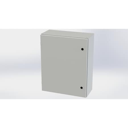 Saginaw Control & Engineering 1/4 Turn Latch Electrical Enclosures, 30 in H, 10 in D, 24 in W, NEMA 3R, 4, 12, 13, Carbon Steel SCE-30EL2410LPLG